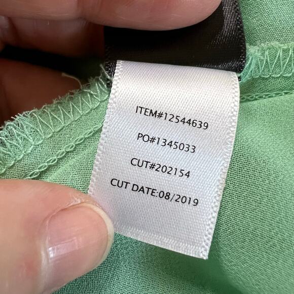 Torrid Womens Tank Top Blouse Strappy Layered Chiffon V Neck Soft Mint Green 2 - Picture 9 of 9